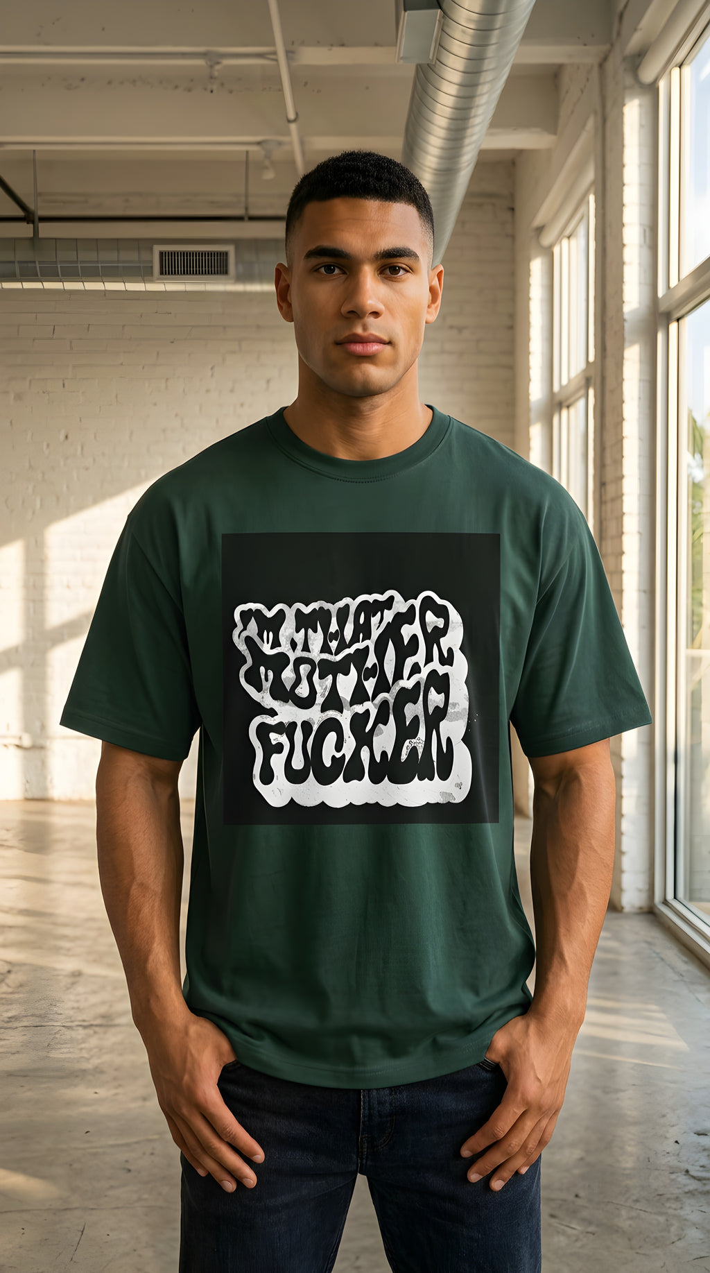 Mens Main Character Energy Oversized Boxy Tee