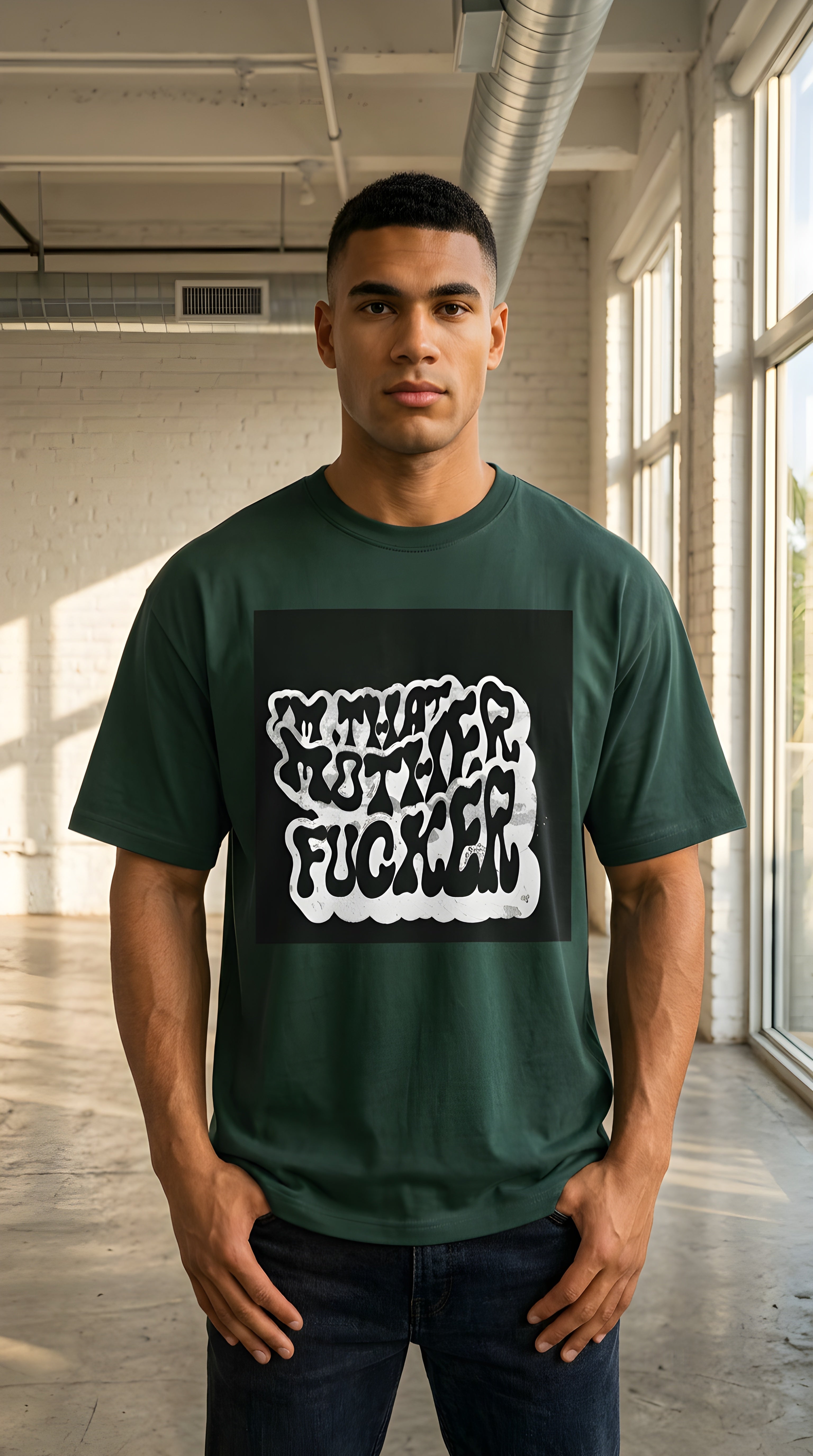 Mens Main Character Energy Oversized Boxy Tee