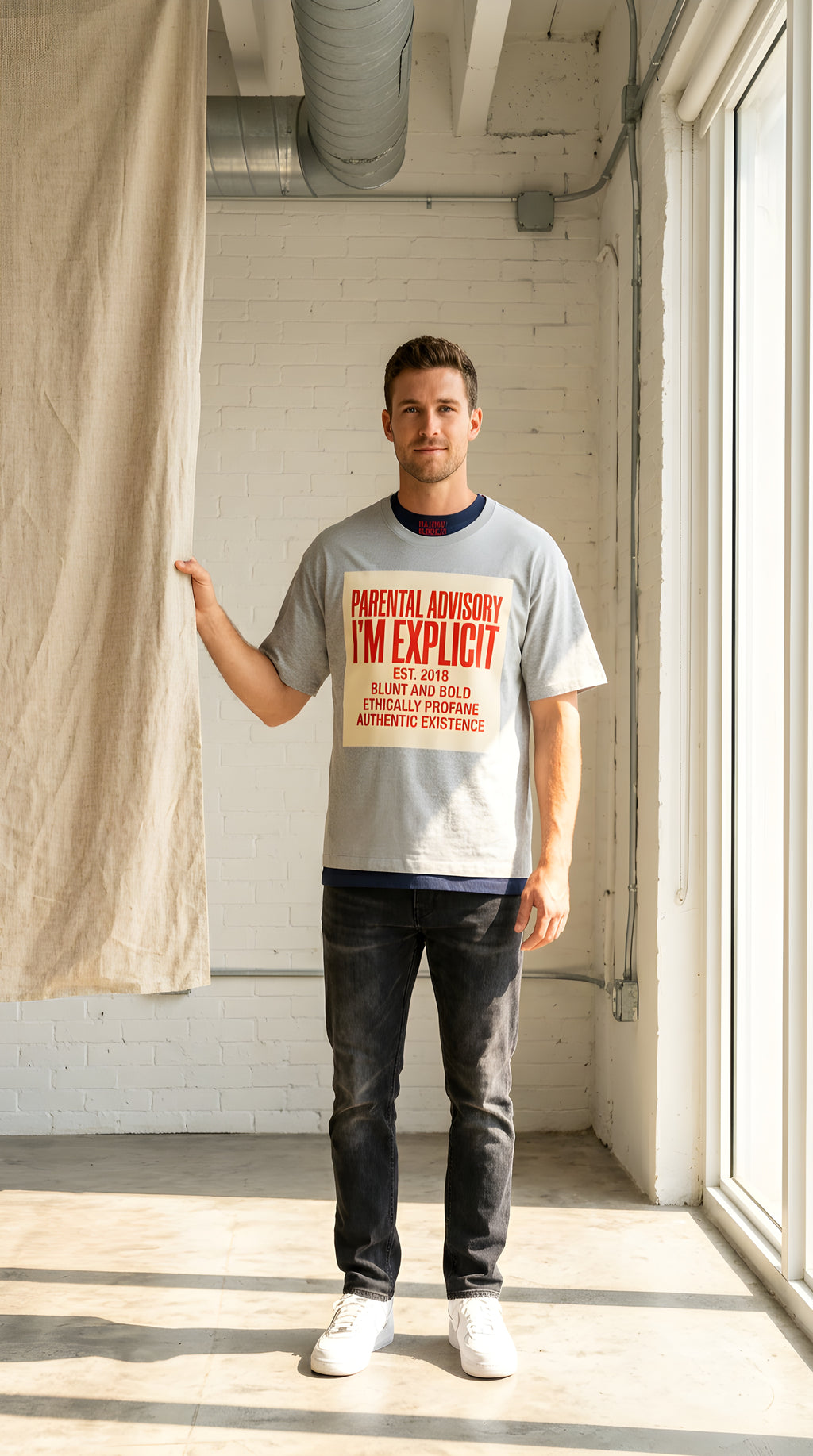 Mens I'n Explicit Graphic Oversized  Tee