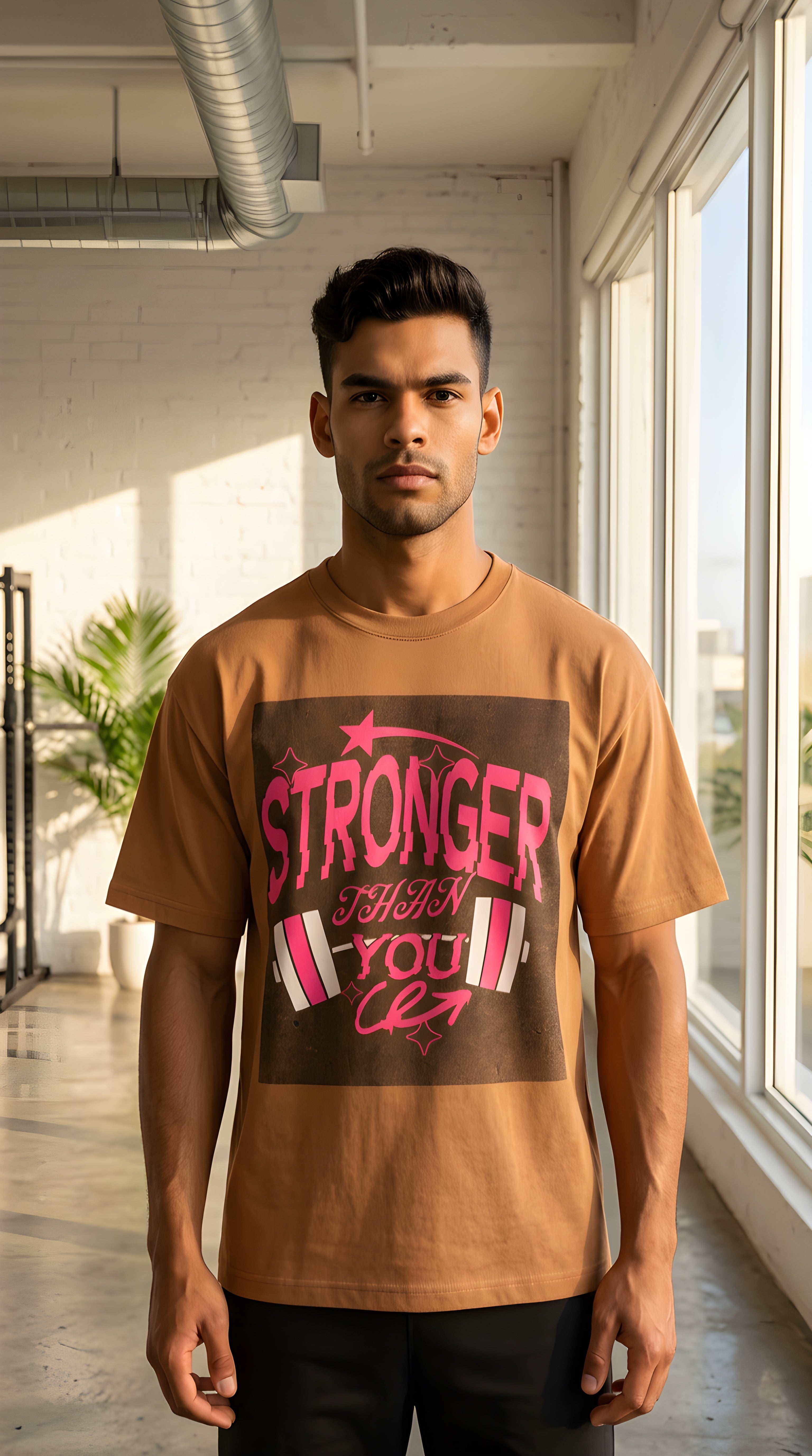 Mens Stronger Than You Boxy Oversized Tee