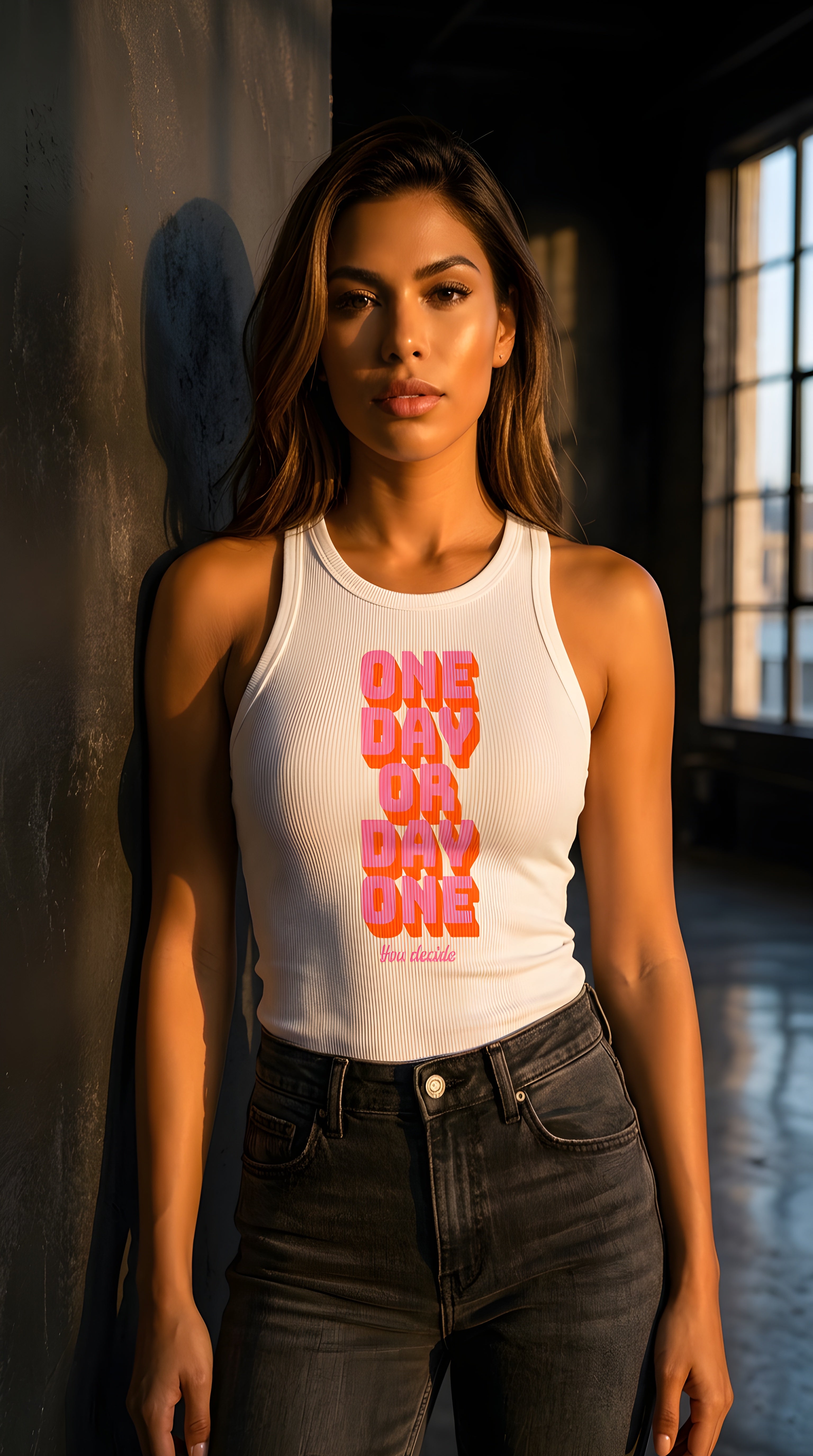 Womens Slim Fit Ribbed Racerback Tank