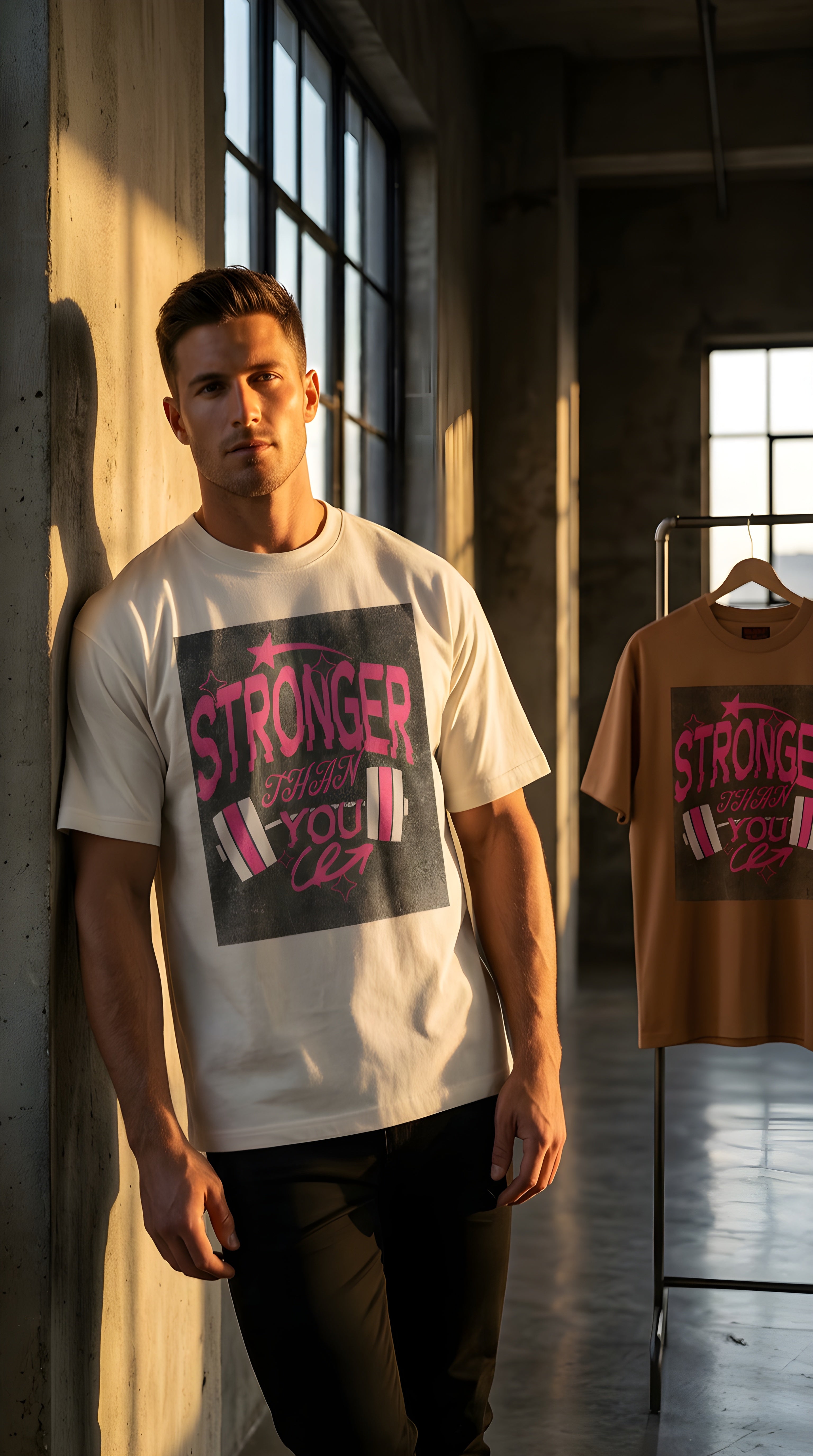 Mens Stronger Than You Boxy Oversized Tee