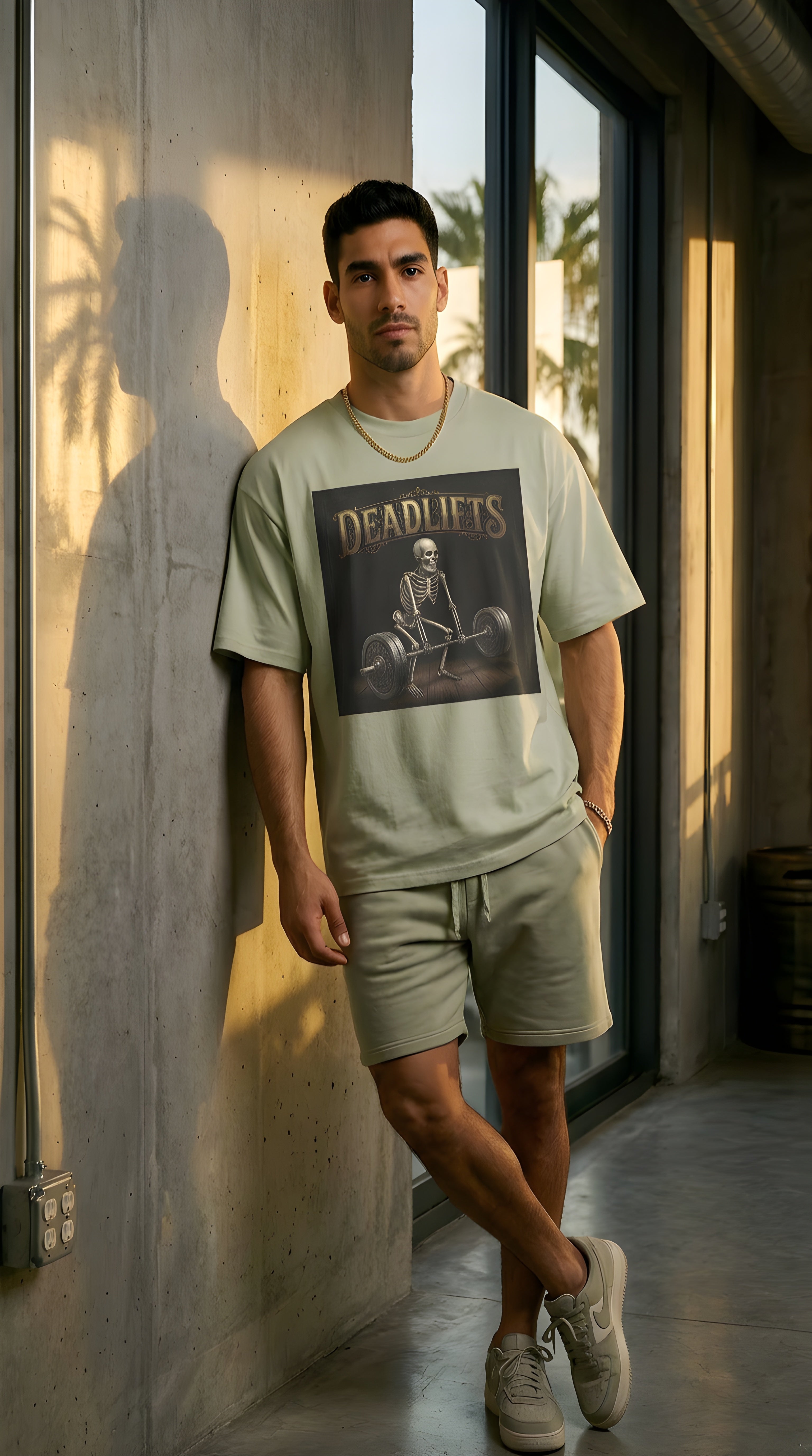 Deadlifts Skeleton Tee — Vintage Weightlifting Shirt