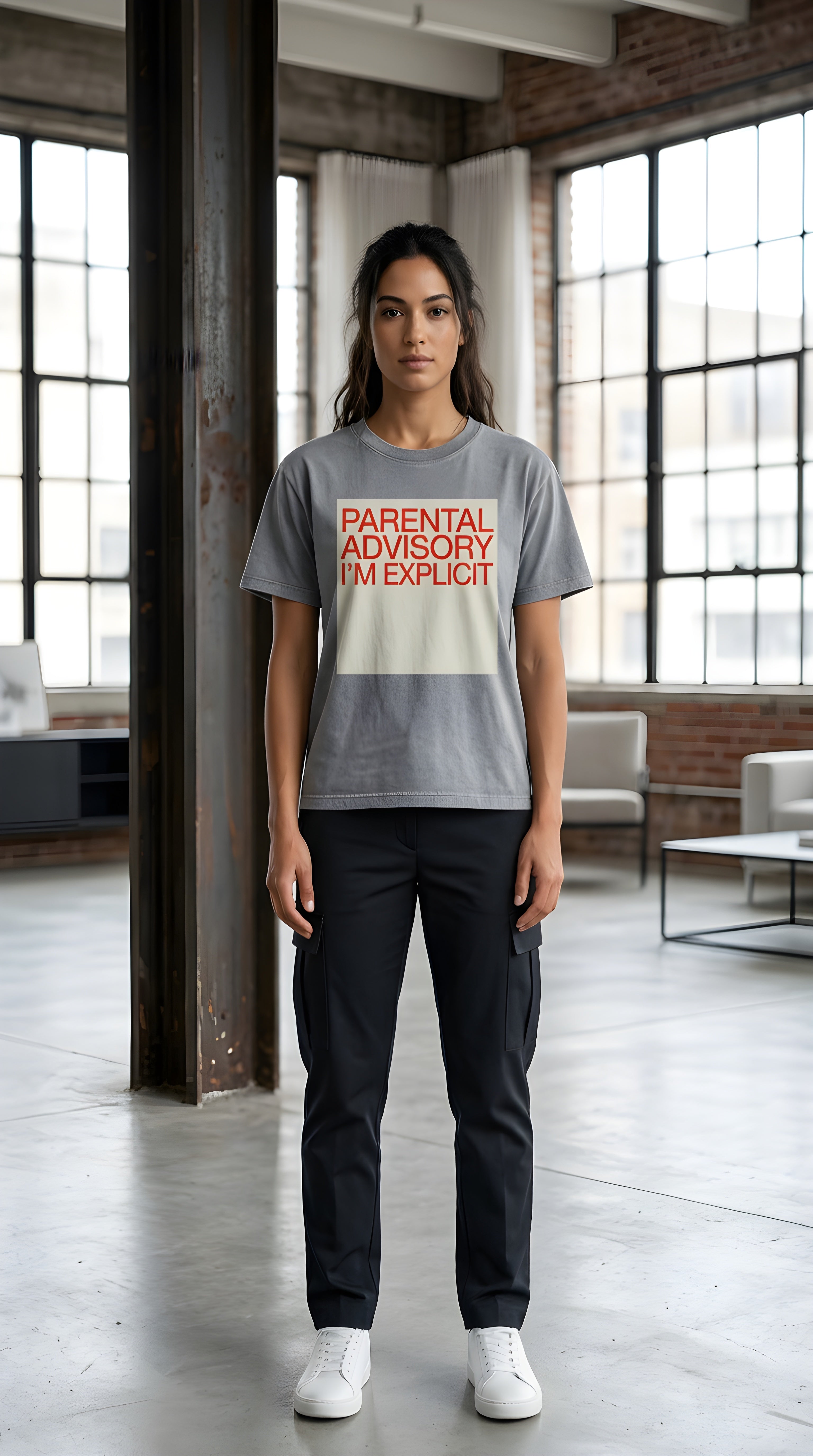 Womens Vintage Wash Drop Shoulder Tee