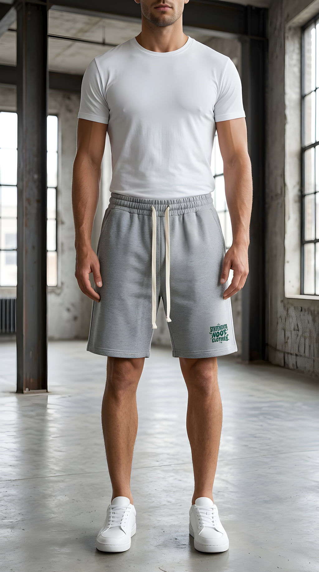 Men’s 'STATEMENT NOT CLOTHES' Loose Fit Drawstring Shorts