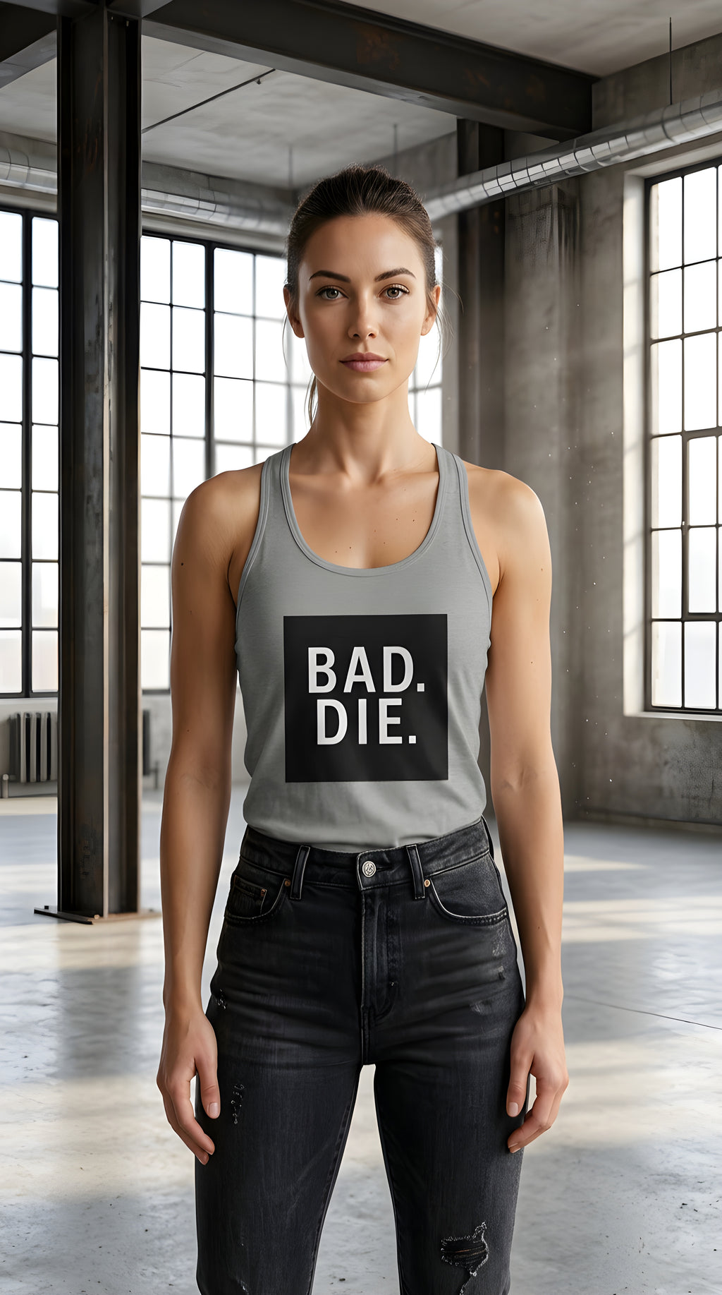 Womens Baddie  Ideal Racerback Tank
