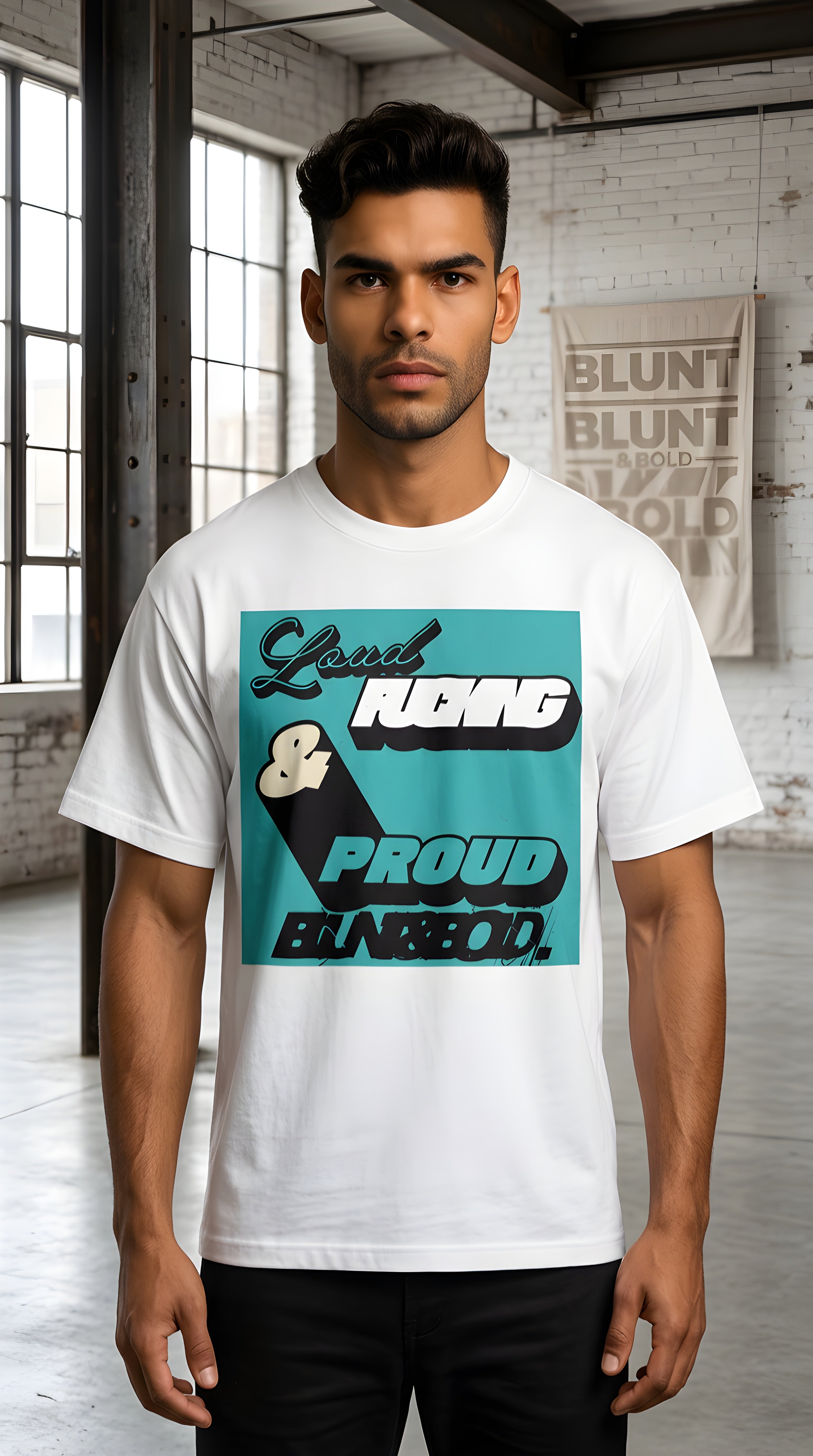 Mens Loud, Young & Proud Boxy Oversized  Tee