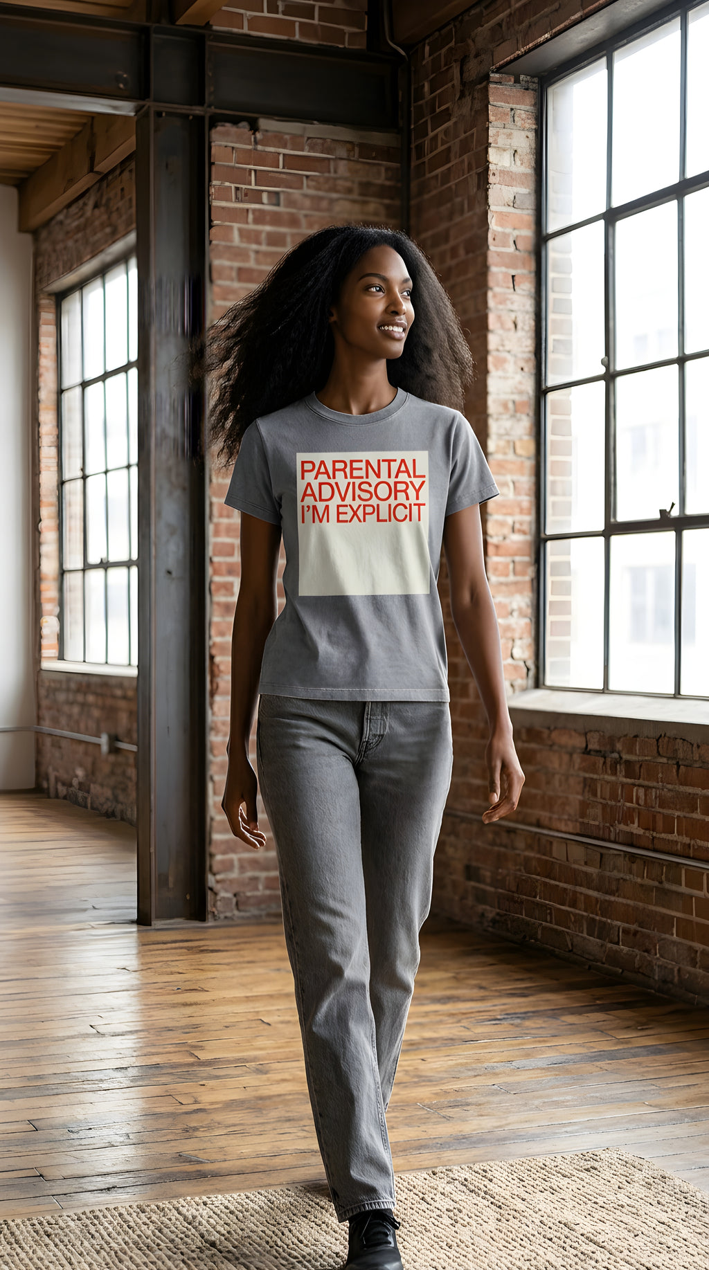 Womens Vintage Wash Drop Shoulder Tee