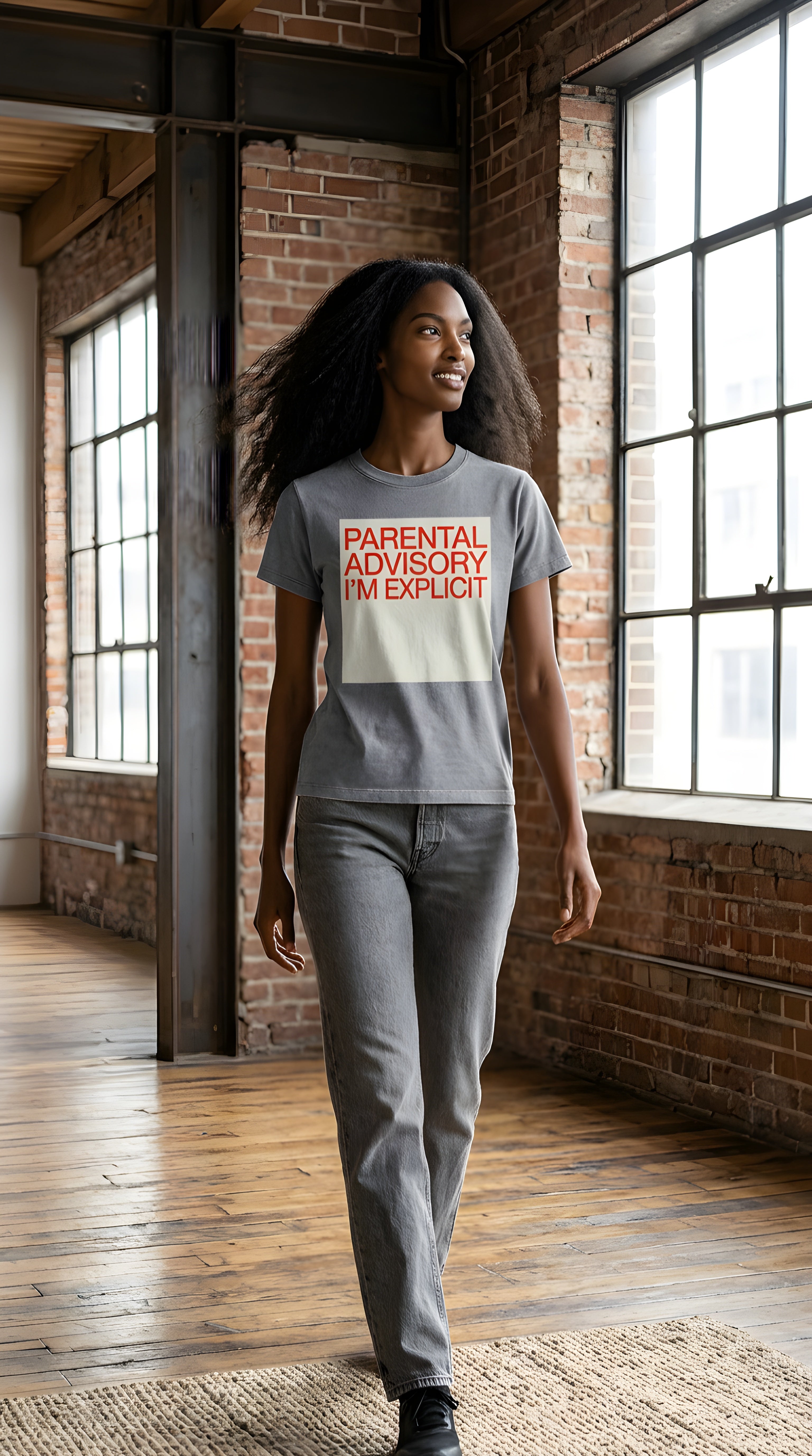 Womens Vintage Wash Drop Shoulder Tee