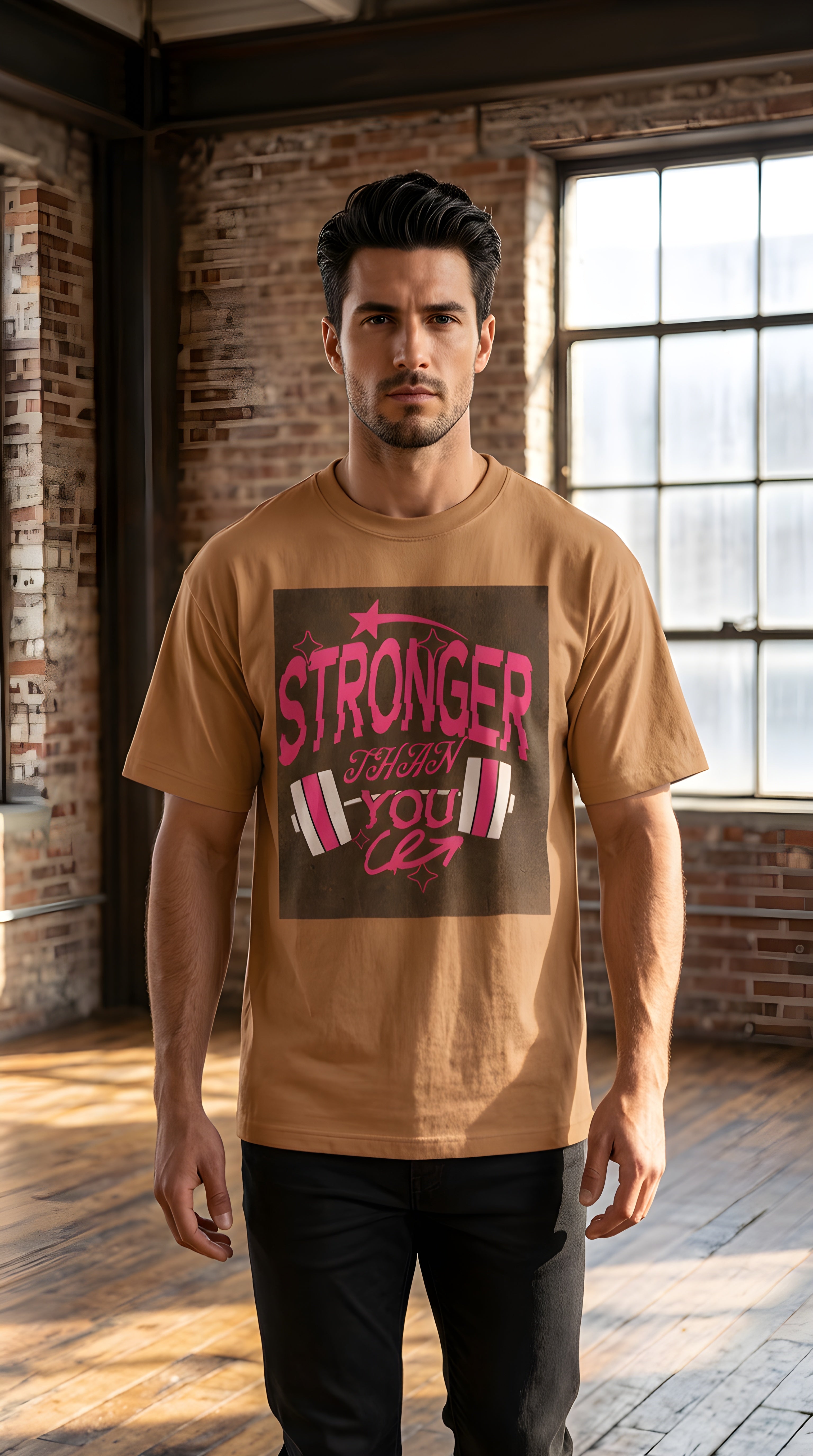 Mens Stronger Than You Boxy Oversized Tee
