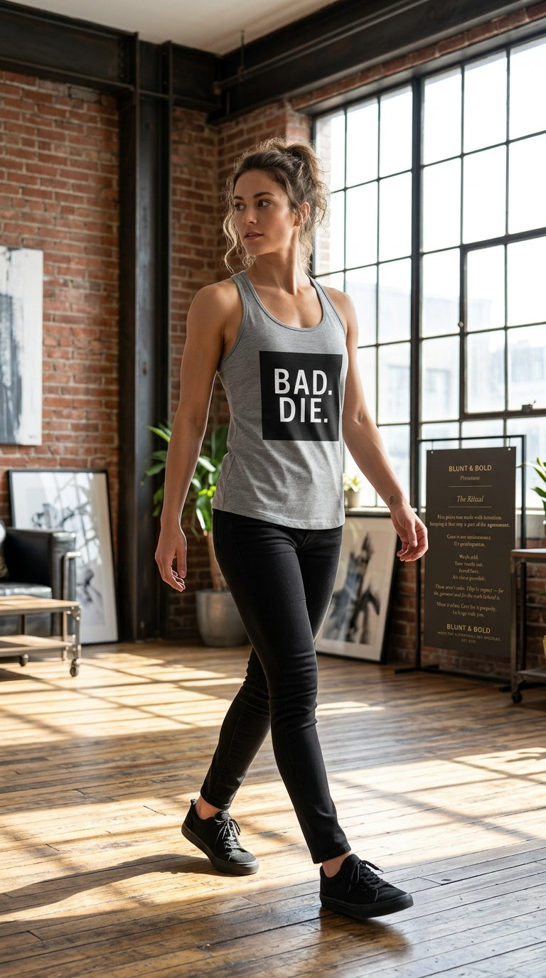 Womens Baddie  Ideal Racerback Tank