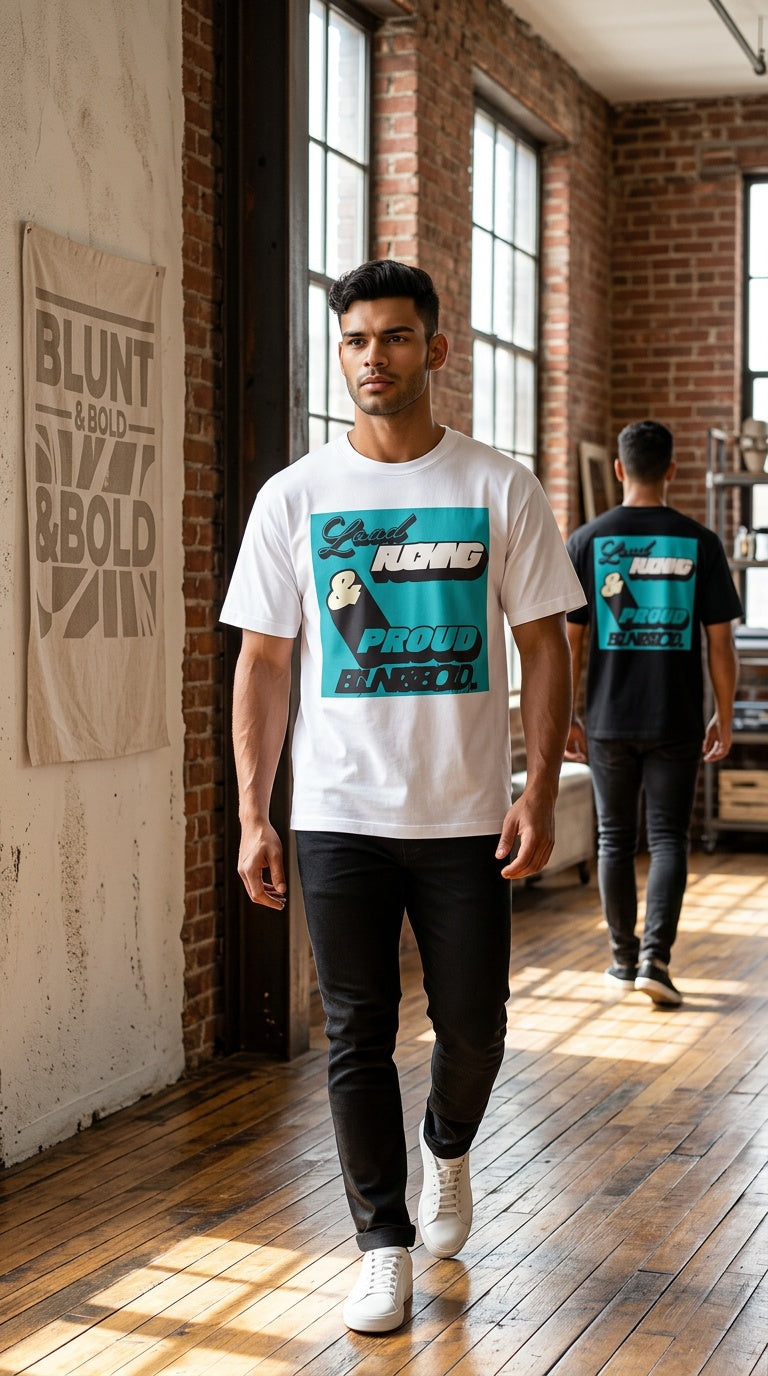Mens Loud, Young & Proud Boxy Oversized  Tee