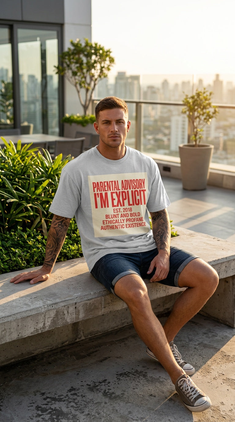 Mens I'n Explicit Graphic Oversized  Tee