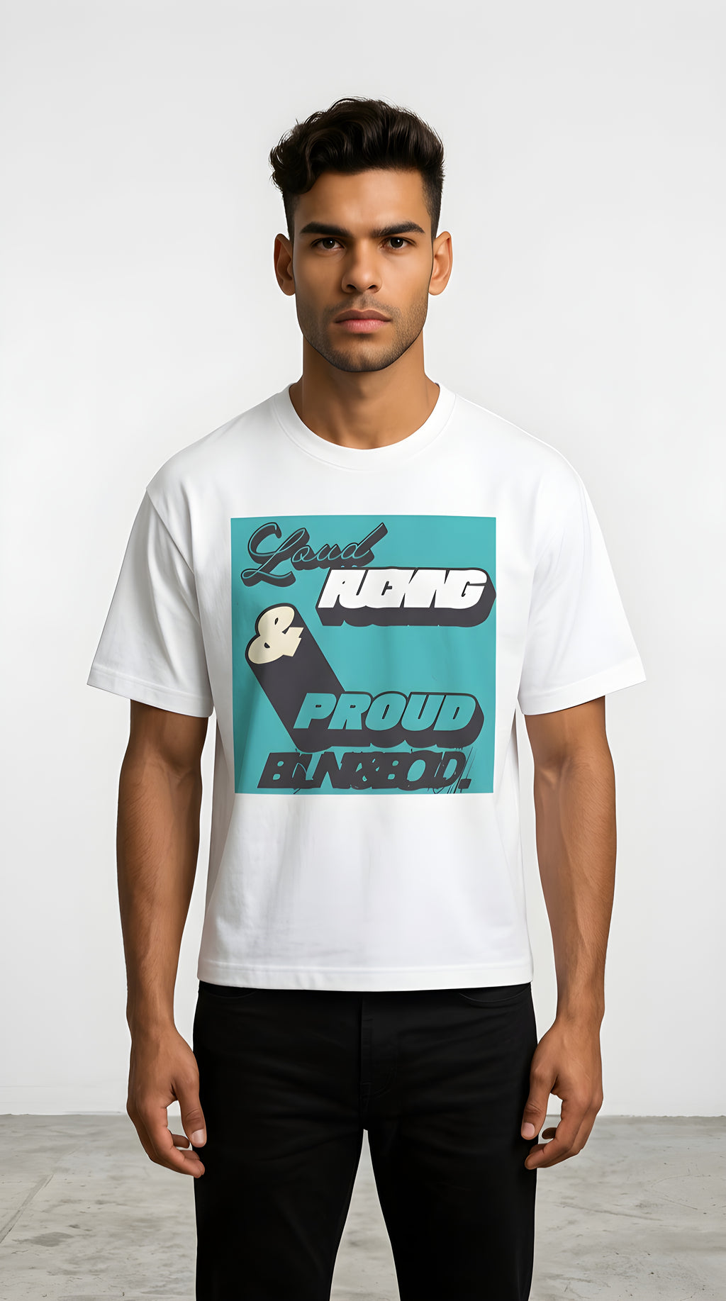 Mens Loud, Young & Proud Boxy Oversized  Tee