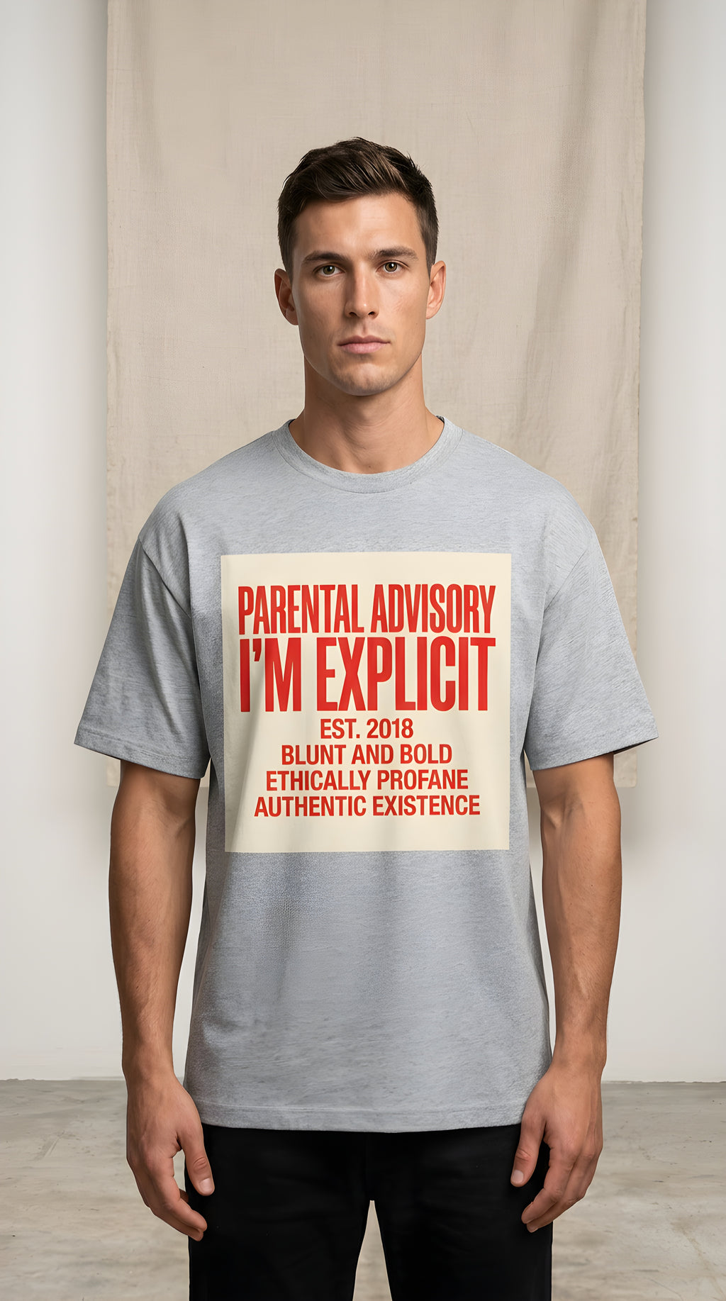 Mens I'n Explicit Graphic Oversized  Tee