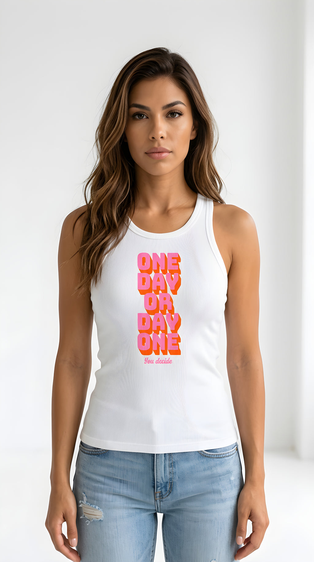 Womens Slim Fit Ribbed Racerback Tank