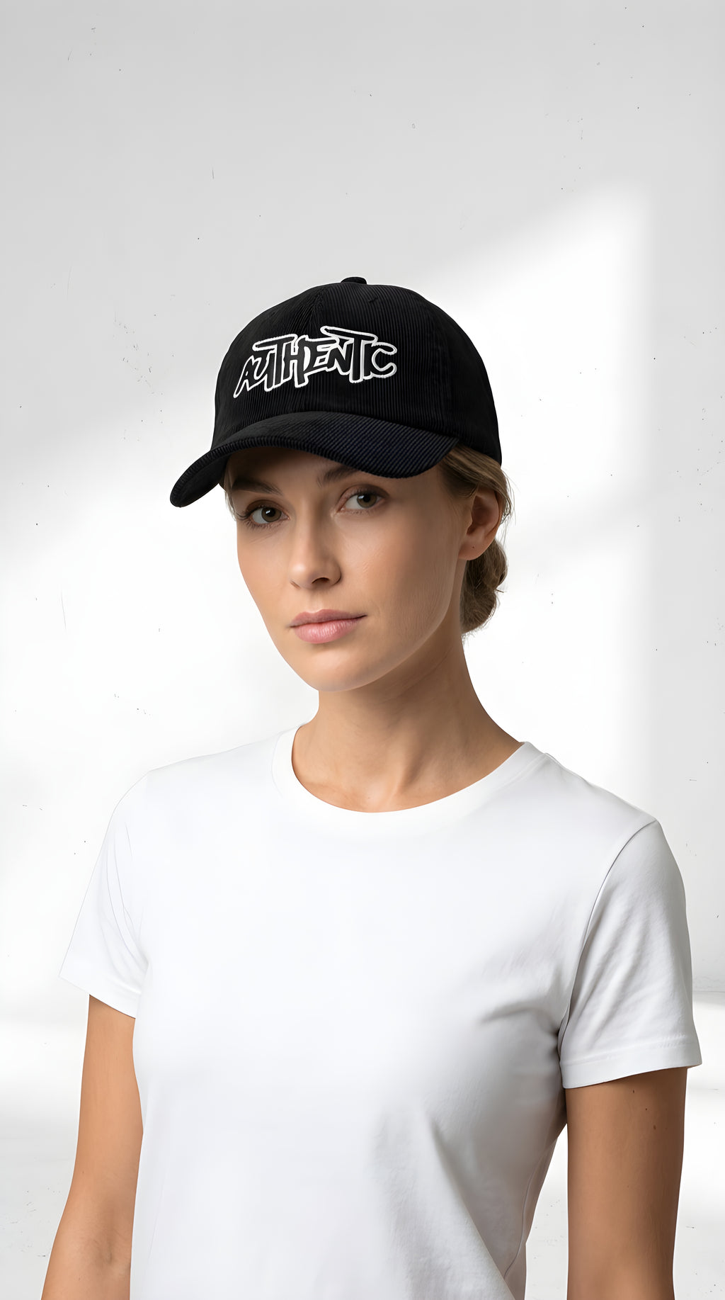 B & B 'AUTHENTIC'  Corduroy Embroidered  Baseball Cap