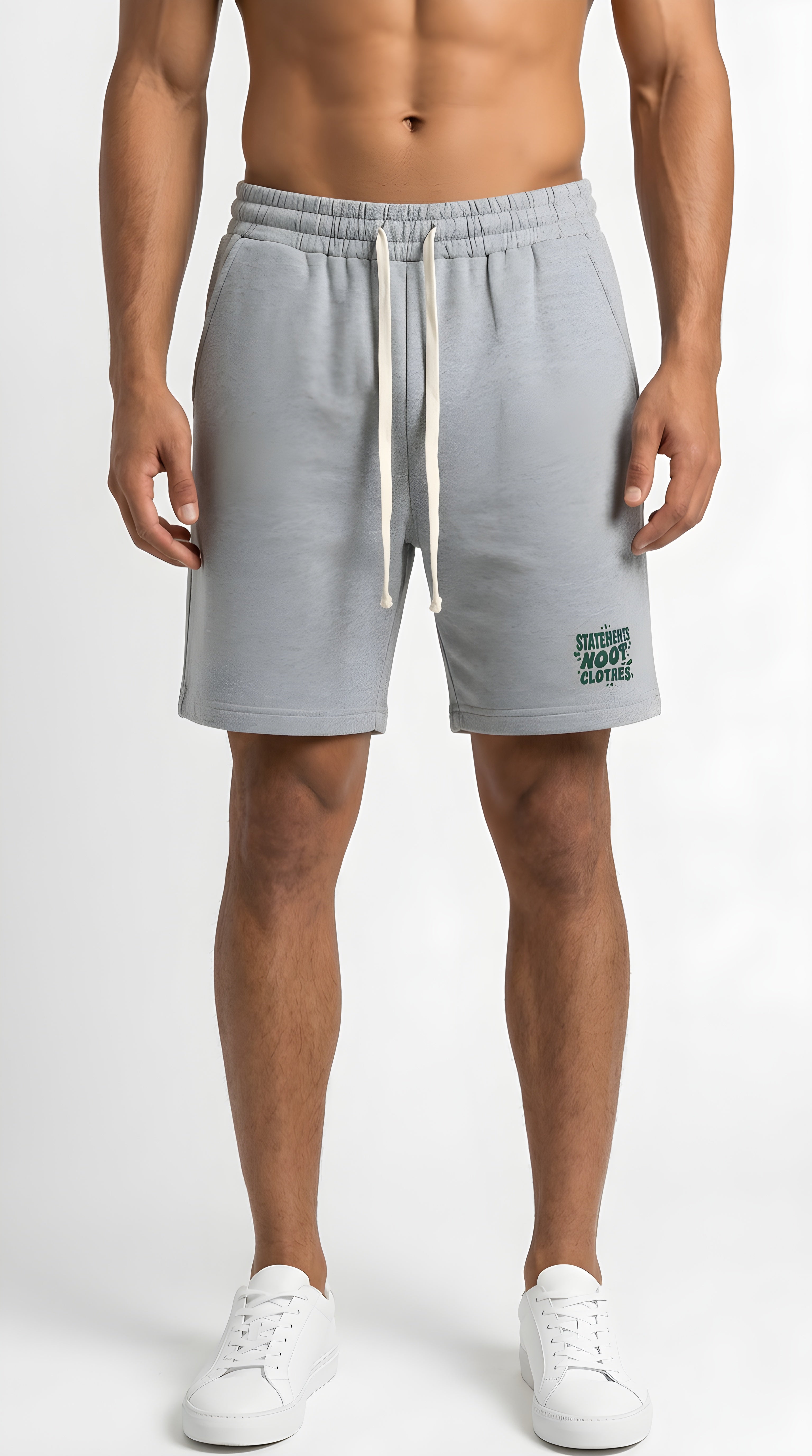 Men’s 'STATEMENT NOT CLOTHES' Loose Fit Drawstring Shorts
