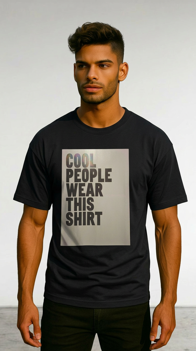 Mens “Cool People Wear This Shirt” Oversized Boxy Tee