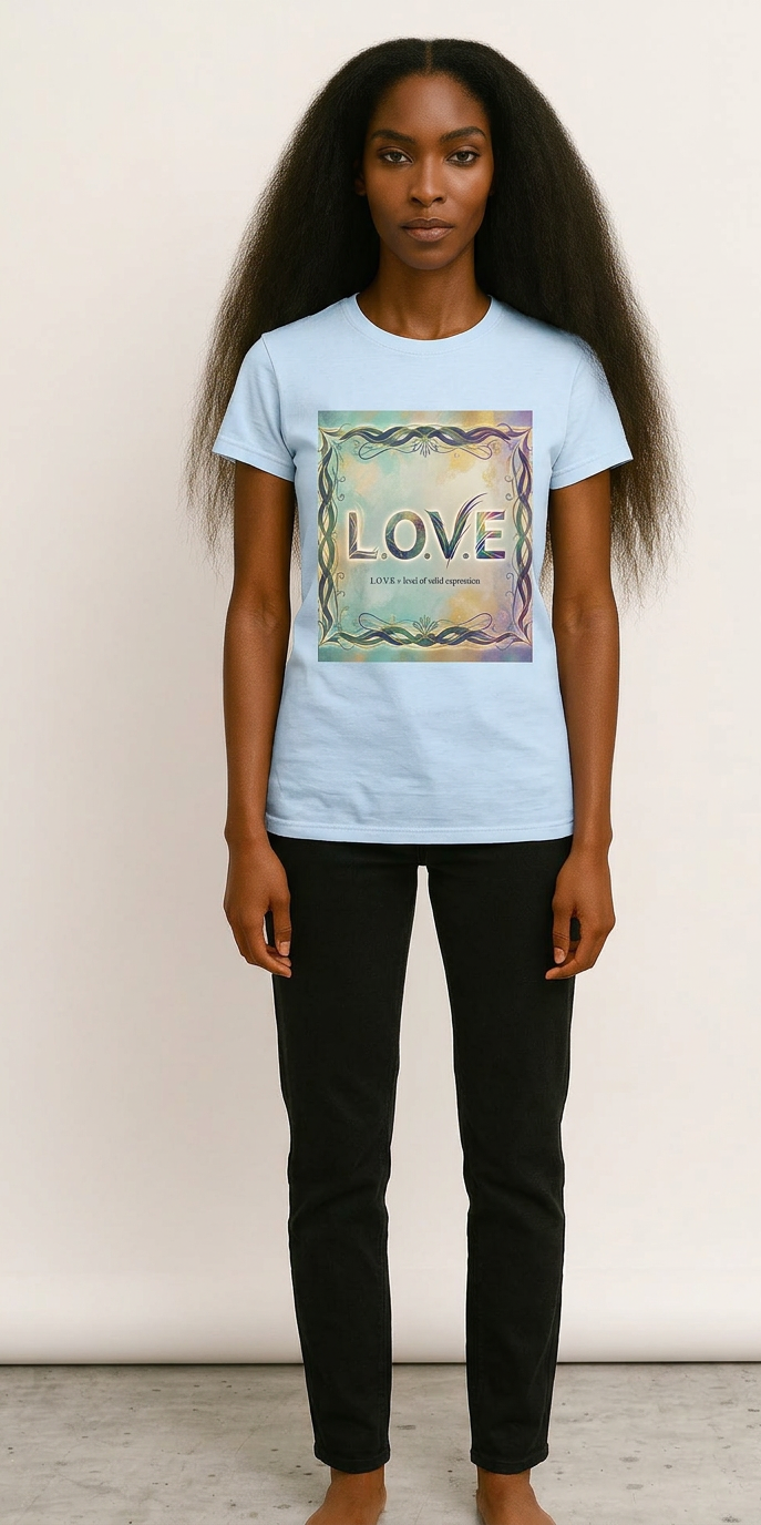 Womens L.o.v.e (LEVEL OF VALID EXPRESSION) Inspirational Tee