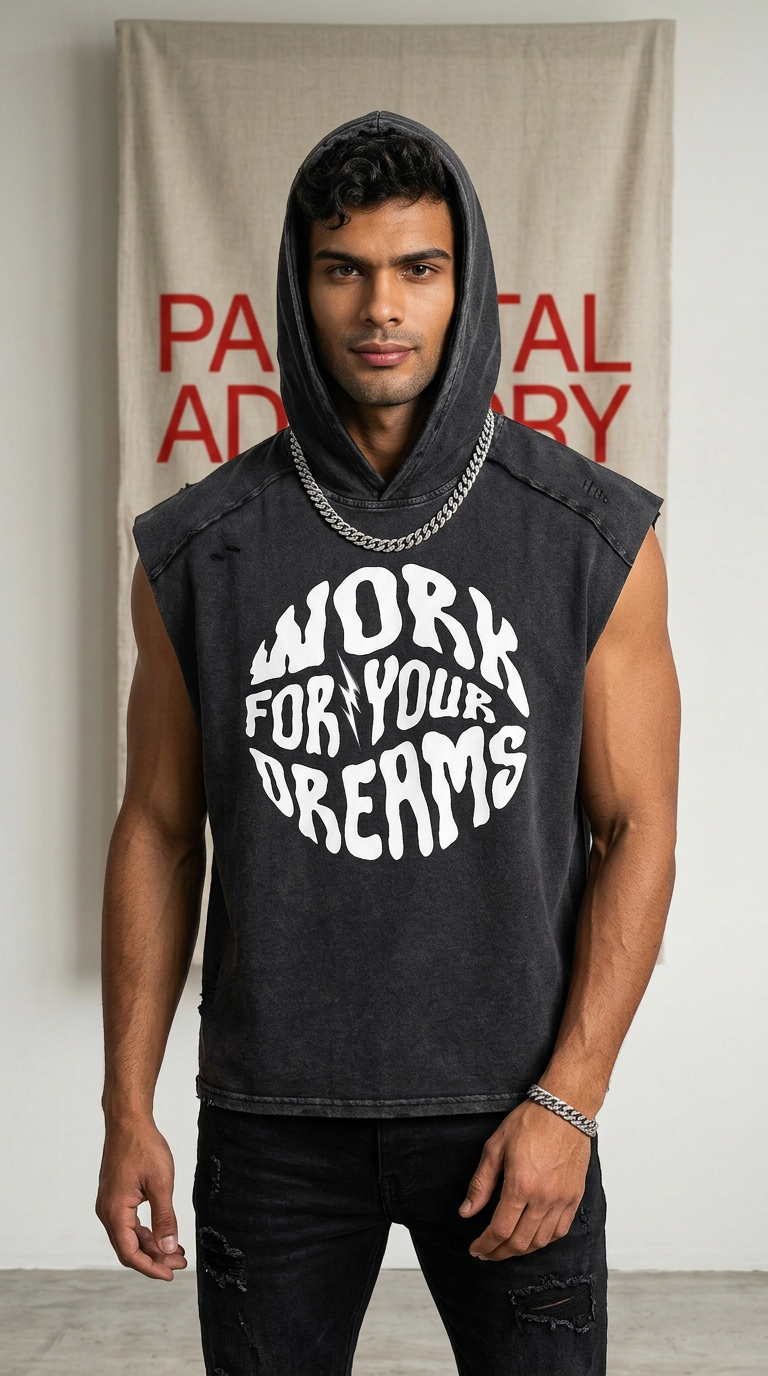 Men's Snow Wash Hooded Tank — Cold Blooded