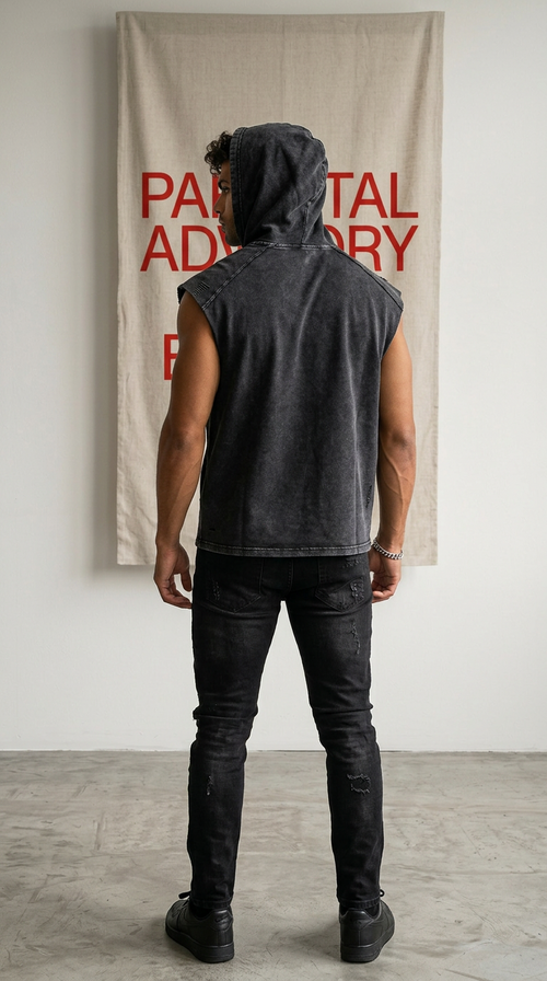 Men's Snow Wash Hooded Tank — Cold Blooded