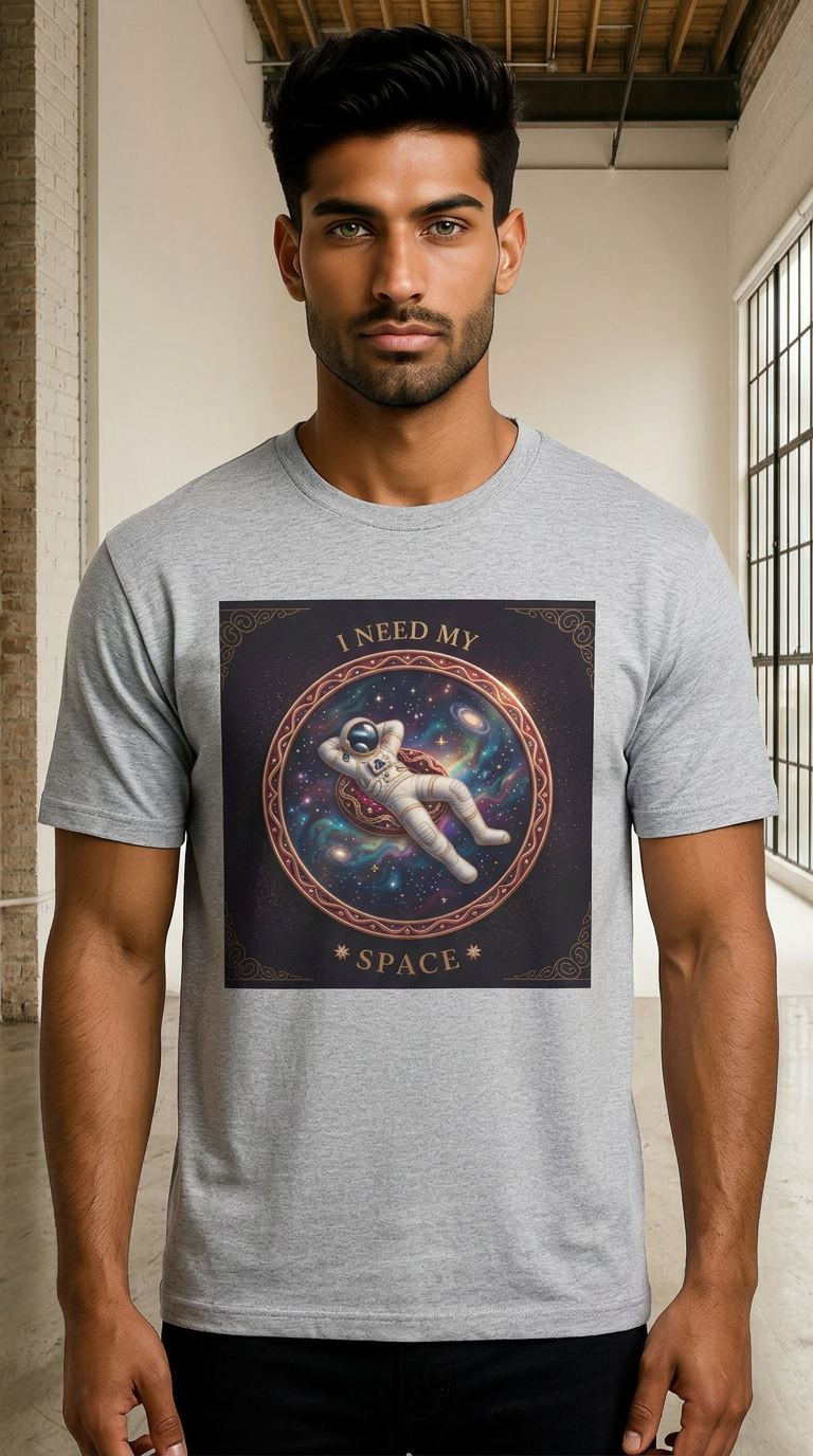 Mens I Need My Space Oversized  Tee