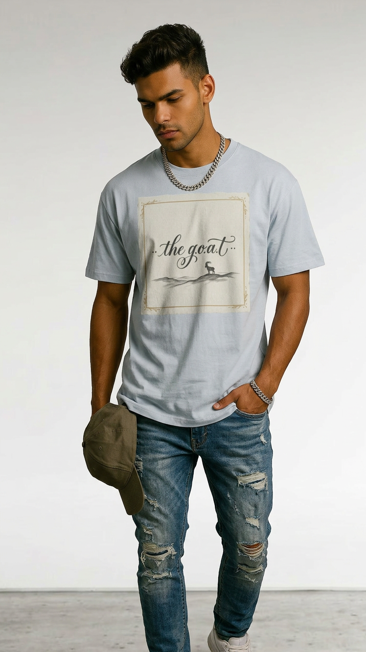 Mens ' THE G.O.A.T' Oversized Tee