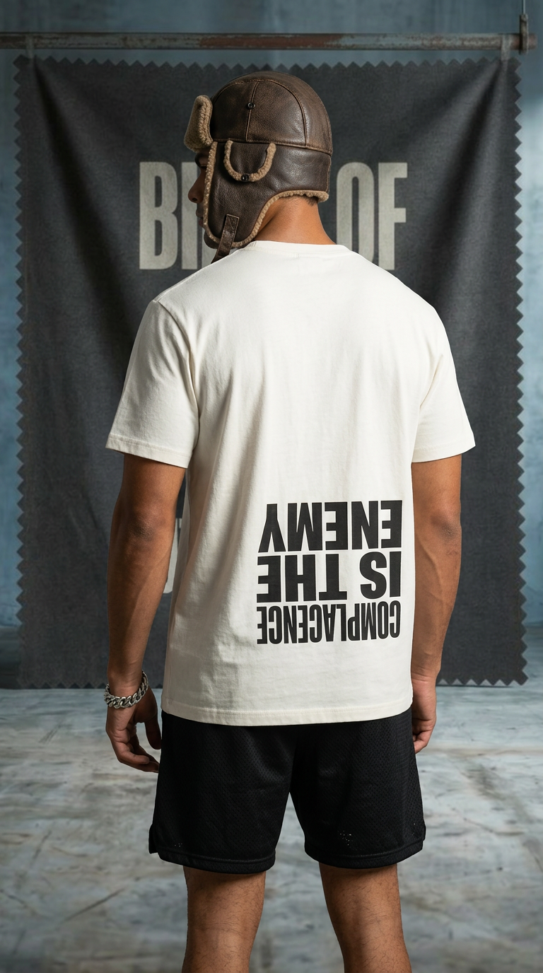 Mens 'COMPLIZENCE'  Solid V-Neck Tee