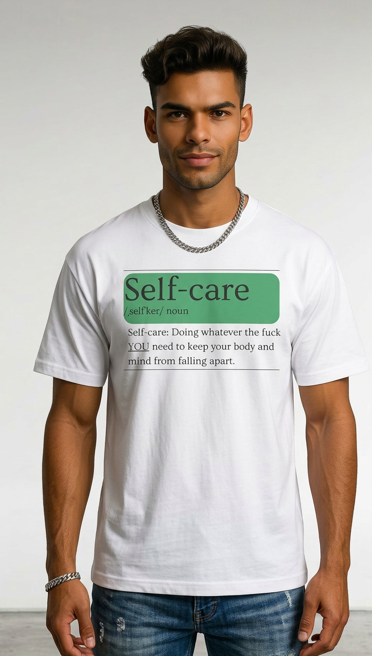 Mens Self-care EXPLICIT Definition Oversized Tee