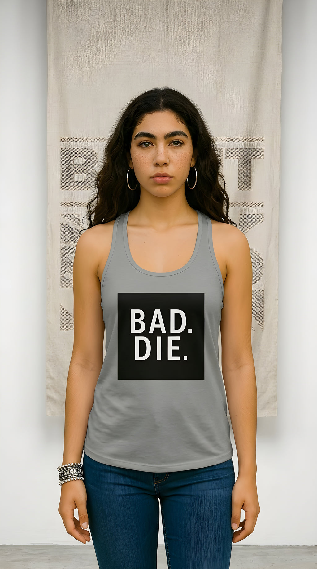Womens Baddie  Ideal Racerback Tank