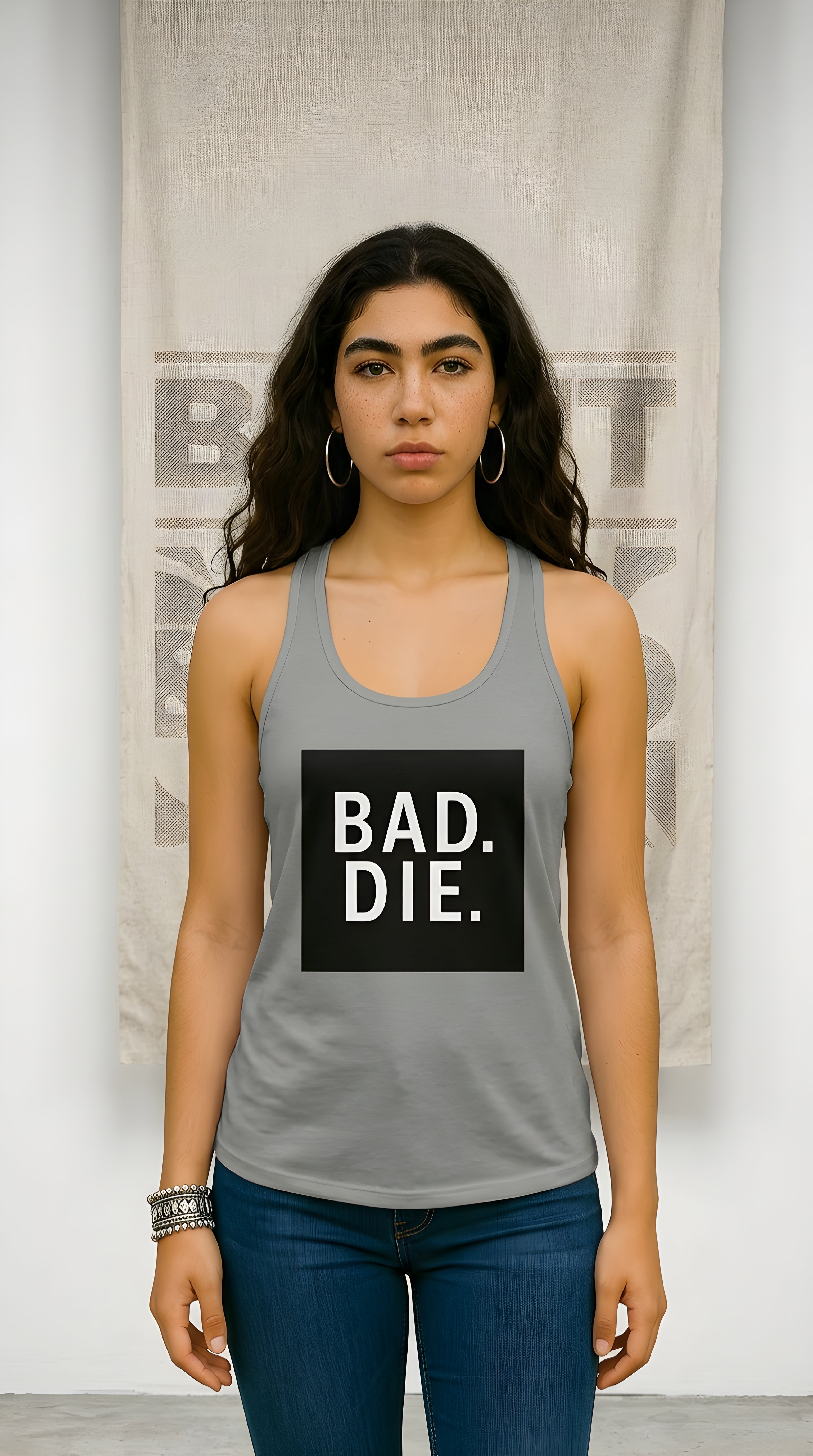 Womens Baddie  Ideal Racerback Tank
