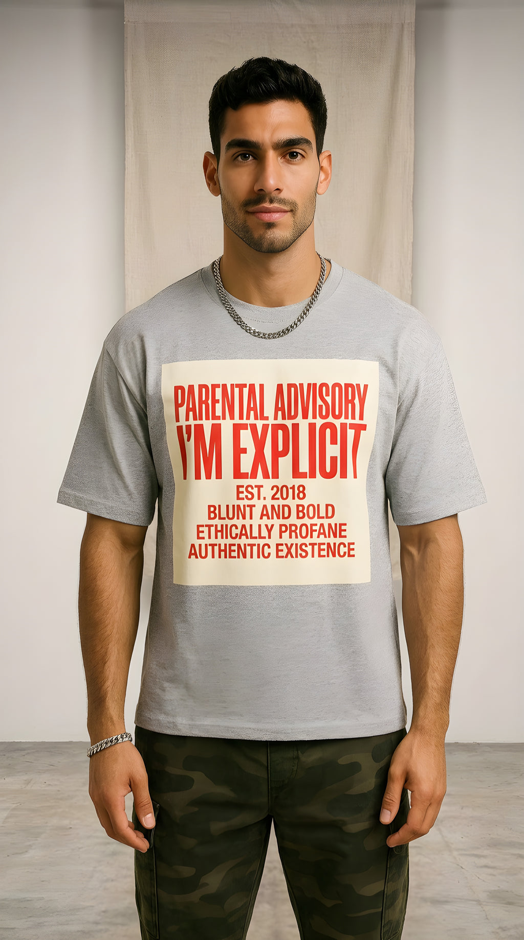 Mens I'n Explicit Graphic Oversized  Tee