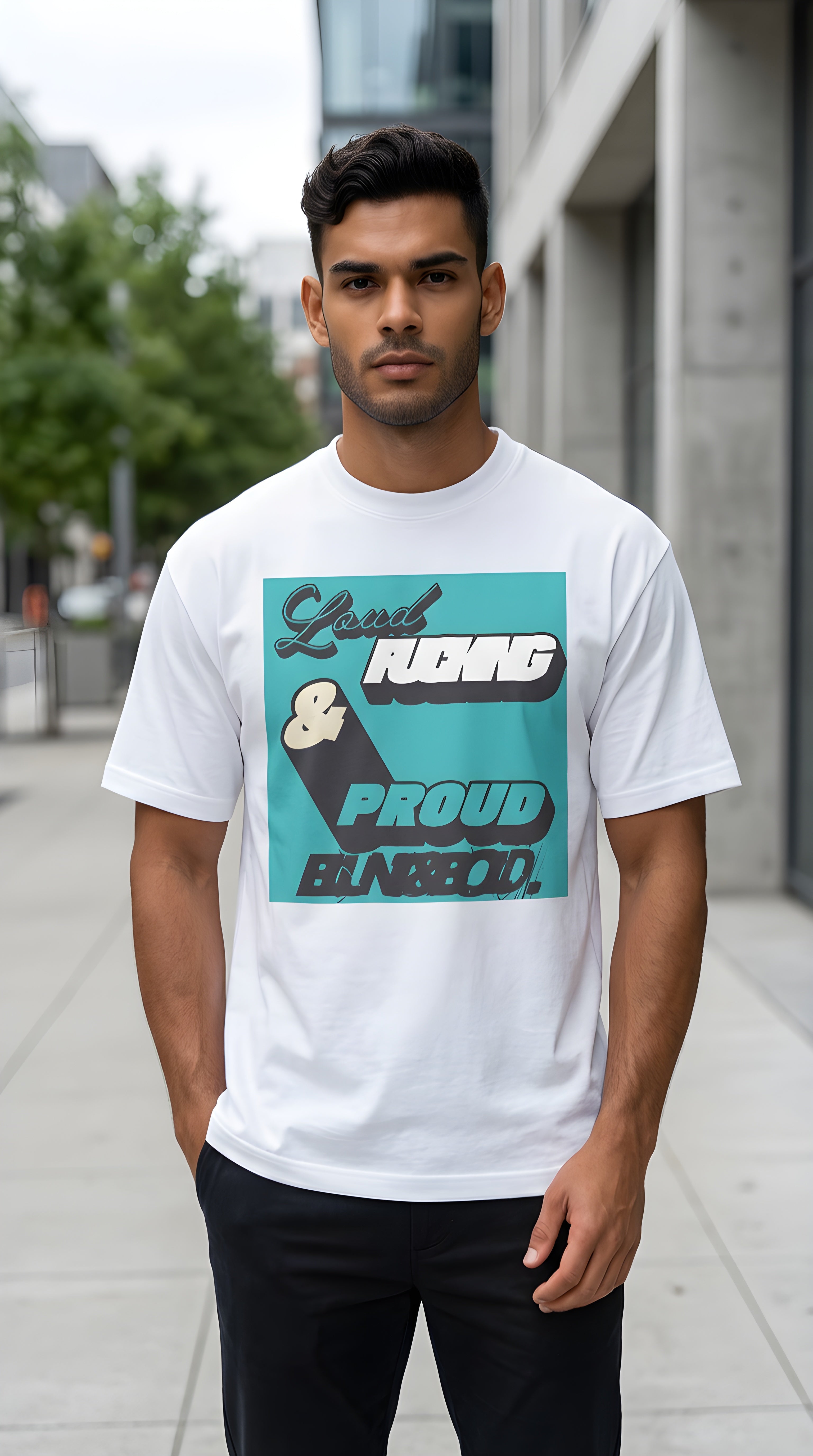 Mens Loud, Young & Proud Boxy Oversized  Tee