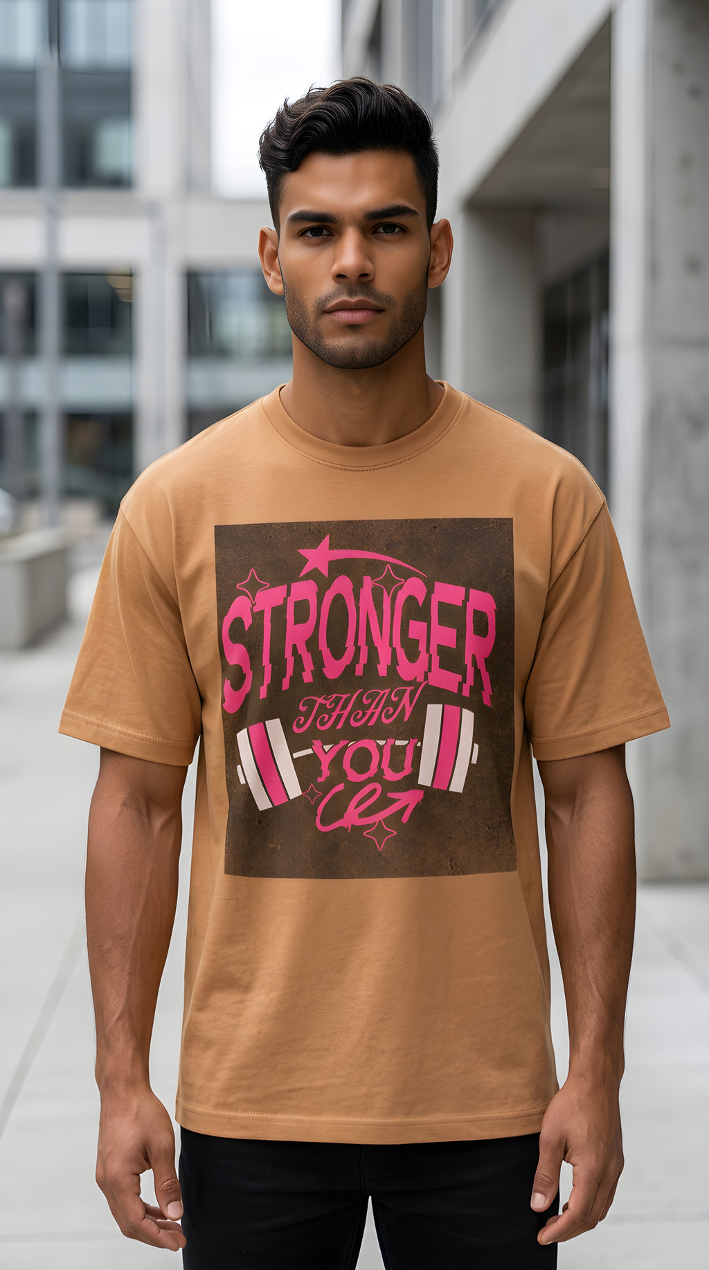 Mens Stronger Than You Boxy Oversized Tee