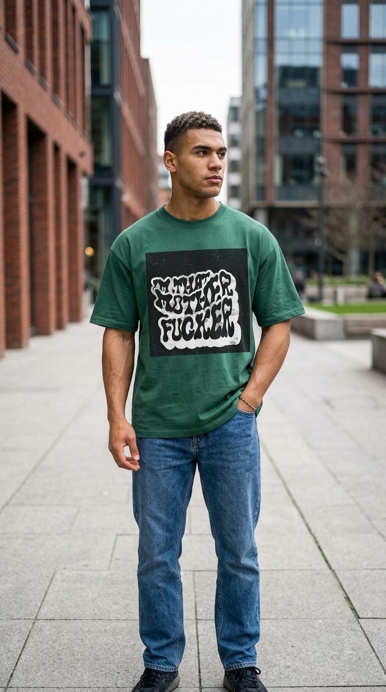 Mens Main Character Energy Oversized Boxy Tee